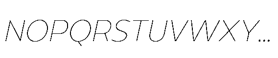 Renau Caps Thin Italic Font LOWERCASE