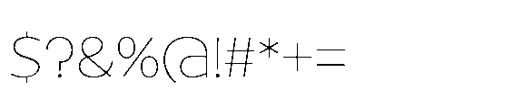 Renau Caps Thin Font OTHER CHARS