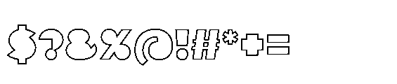 Renau Display Inline One Font OTHER CHARS