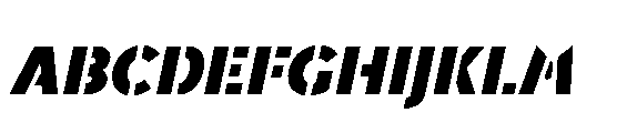 Renau Stencil Bold Italic FONT