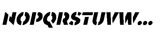 Renau Stencil Bold Italic Font LOWERCASE