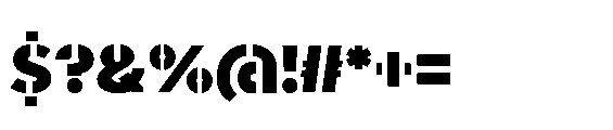 Renau Stencil Bold Font OTHER CHARS