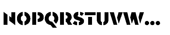 Renau Stencil Bold Font LOWERCASE