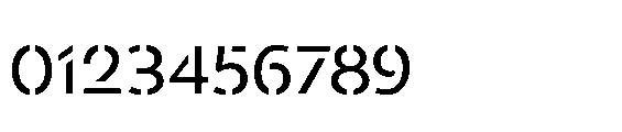 Renau Stencil Book Font OTHER CHARS