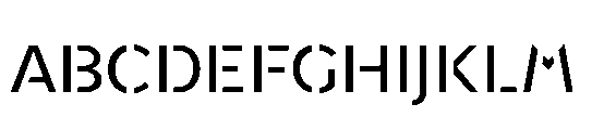 Renau Stencil Book Font UPPERCASE