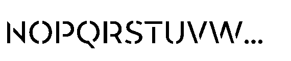 Renau Stencil Book Font UPPERCASE