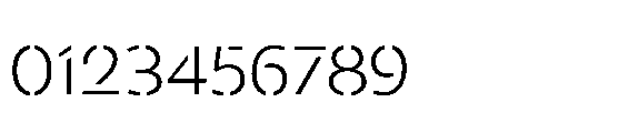 Renau Stencil Light Font OTHER CHARS