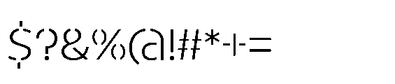 Renau Stencil Light Font OTHER CHARS