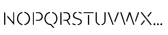 Renau Stencil Light Font UPPERCASE