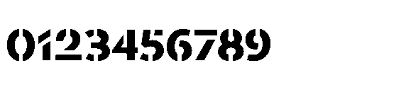 Renau Stencil Medium Font OTHER CHARS