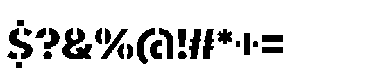 Renau Stencil Medium Font OTHER CHARS