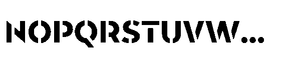 Renau Stencil Medium Font UPPERCASE