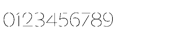 Renau Stencil Thin Font OTHER CHARS
