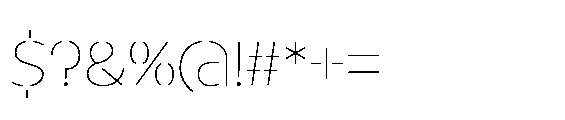 Renau Stencil Thin Font OTHER CHARS
