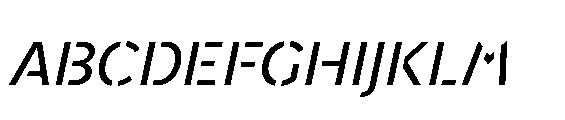 Renau Stencil VF Italic FONT