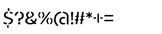 Renau Stencil VF Font OTHER CHARS