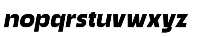 Renco Extra Bold Expanded Italic Font LOWERCASE