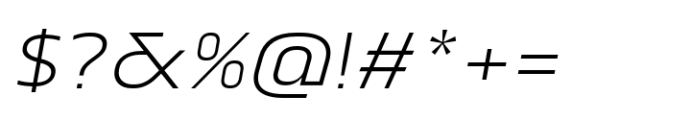 Renco Extra Light Expanded Italic Font OTHER CHARS