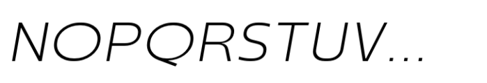 Renco Extra Light Expanded Italic Font UPPERCASE