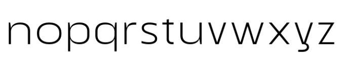 Renco Extra Light Expanded Font LOWERCASE