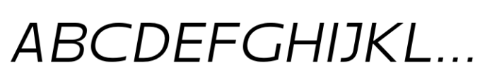 Renco Light Expanded Italic Font UPPERCASE
