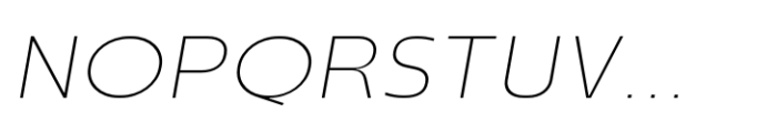 Renco Thin Expanded Italic Font UPPERCASE