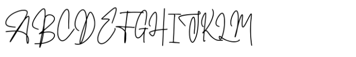 Renistian Signature Font UPPERCASE