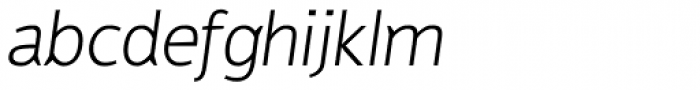 Reon Sans Light Italic Font LOWERCASE