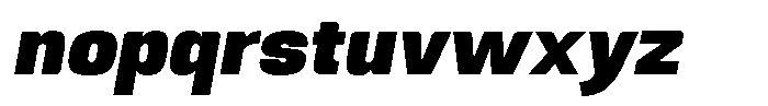 Republicana Black Oblique Font LOWERCASE