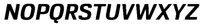 Republicana Bold Oblique Font UPPERCASE