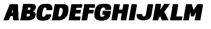 Republicana Extra Black Oblique Font UPPERCASE