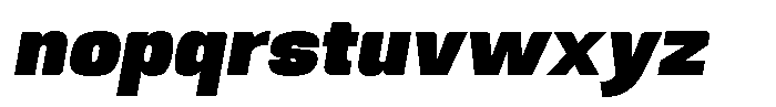 Republicana Extra Black Oblique Font LOWERCASE