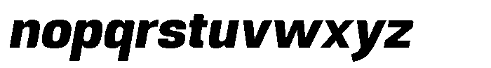 Republicana Extra Bold Oblique Font LOWERCASE