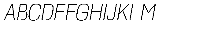 Republicana Extra Light Oblique Font UPPERCASE