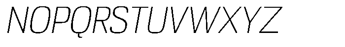 Republicana Extra Light Oblique Font UPPERCASE