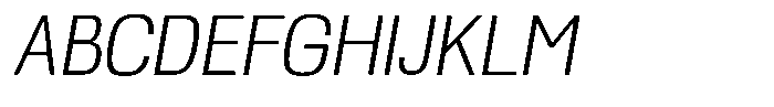 Republicana Light Oblique Font UPPERCASE