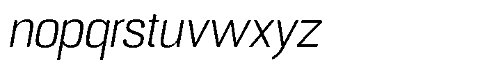 Republicana Light Oblique Font LOWERCASE