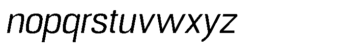 Republicana Oblique Font LOWERCASE