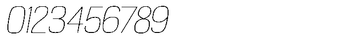 Republicana Thin Oblique Font OTHER CHARS