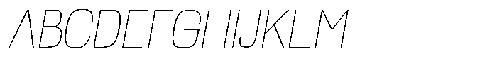 Republicana Thin Oblique Font UPPERCASE