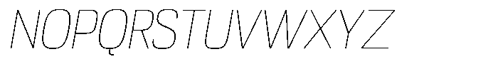 Republicana Thin Oblique Font UPPERCASE