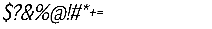 Republish Slant Font OTHER CHARS