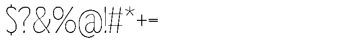 Republish Thin Font OTHER CHARS