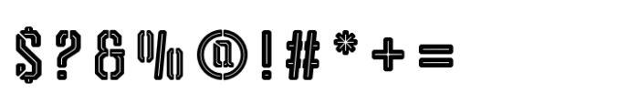 Reqnad Octa Inline Stencil Font OTHER CHARS