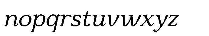 Res Minevia Italic Font LOWERCASE