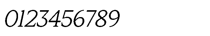 Res Minevia Light Italic Font OTHER CHARS
