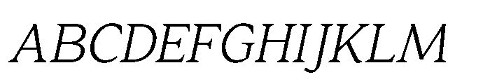 Res Minevia Light Italic Font UPPERCASE