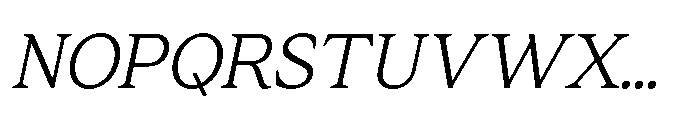 Res Minevia Light Italic Font UPPERCASE