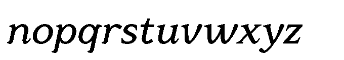 Res Minevia Medium Italic Font LOWERCASE
