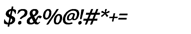 Res Minevia Semi Bold Italic Font OTHER CHARS